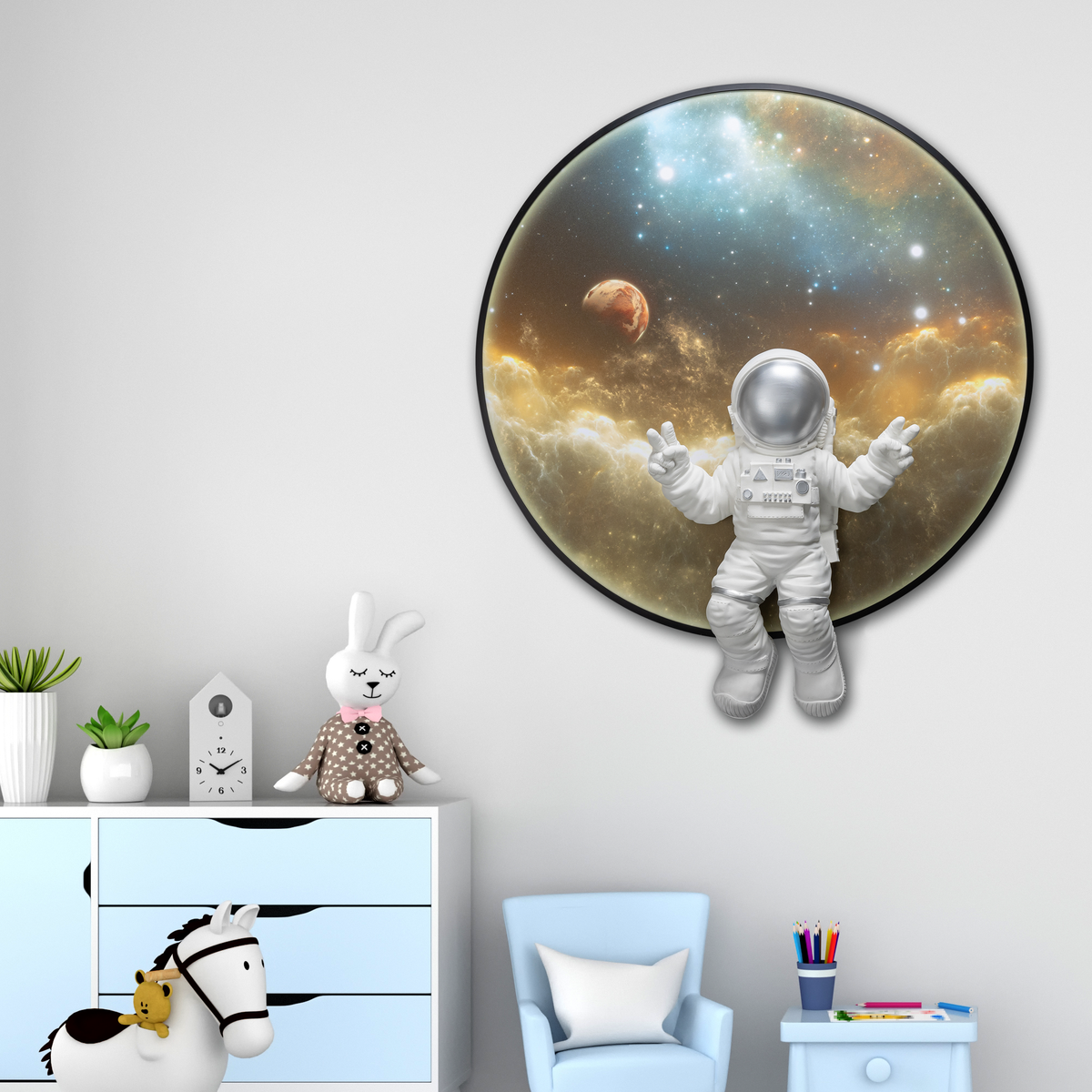 Dynamic Dexterity Pop Art Shadow Box Wall Decoration Piece - White