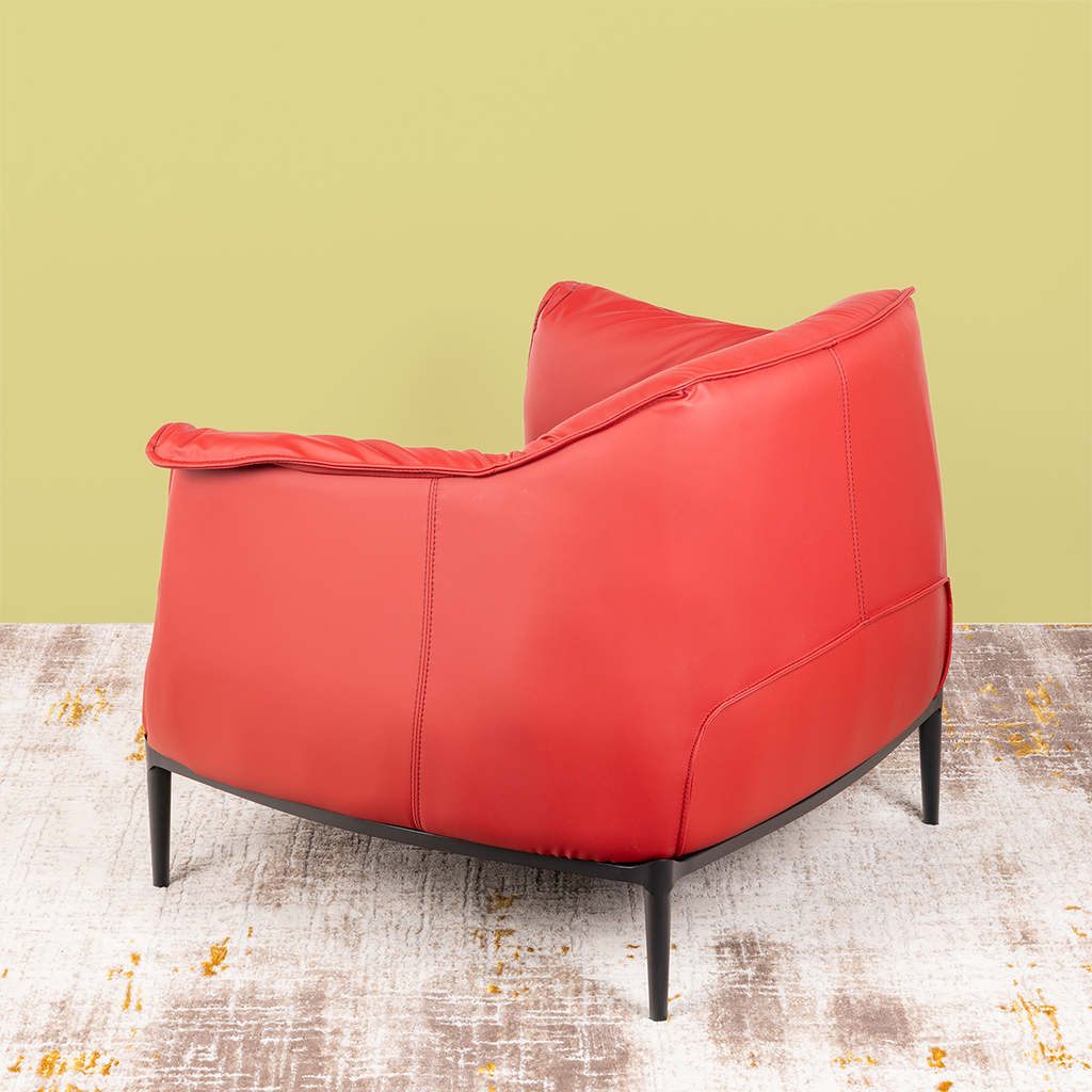 Aureate Accents Lounge Chair -  RED