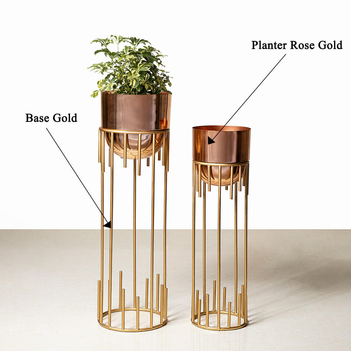 rose gold pot plant Buy Dripping Luxury Metal Rose Gold Planters-Pair