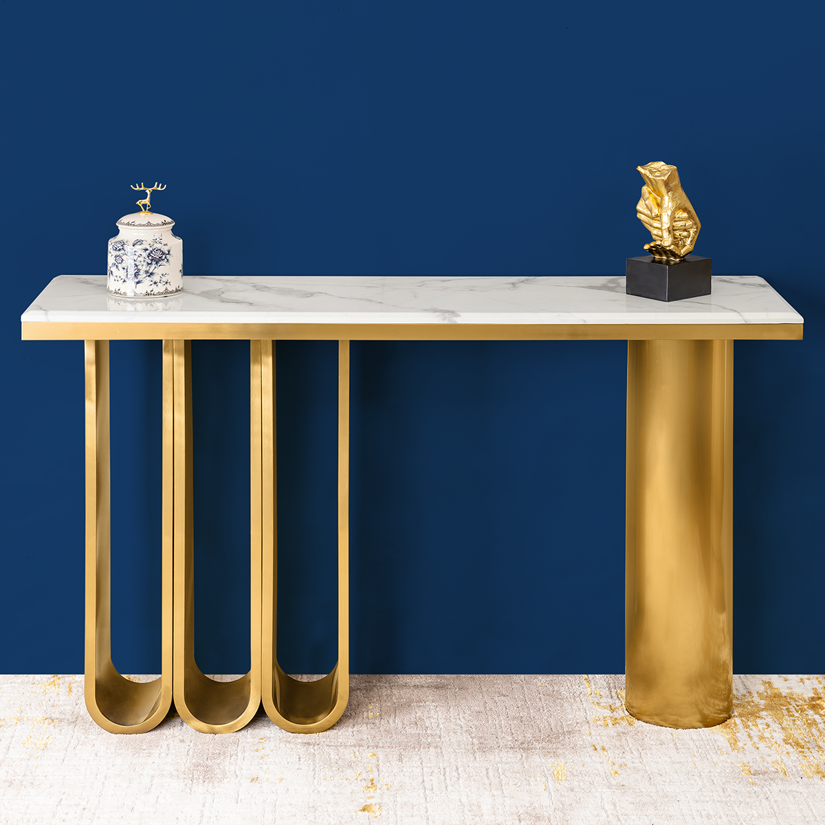 Modern Minimalist Console Table - Stainless Steel