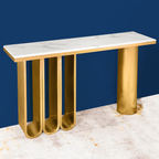Modern Minimalist Console Table - Stainless Steel
