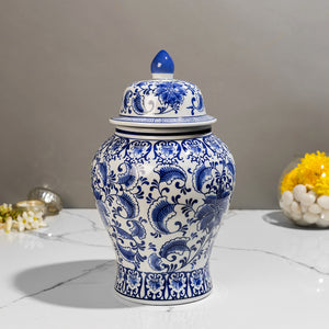 Handmade Blue White  Decorative Ceramic Vase And Showpiece