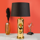 Contemporary Gold Eliptical Base Stainless Steel Table Lamp