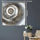 Cosmic Spiral Hand Wall Painting and Item for Wall Decoration (Comes With an Outer Floater Frame) (40x40 Inches)