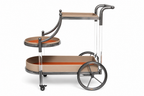 Elvane Bar Cart with Wheels