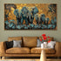 Jungle Guardians Crystal Glass Decorative Wall Painting for Home Wall