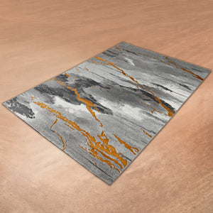 Earthy Textured  Abstract Floor Rug (5 X 7.5 Feet)