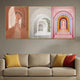 Unending Pathways Crystal Glass Painting  - Set Of 3 (N)