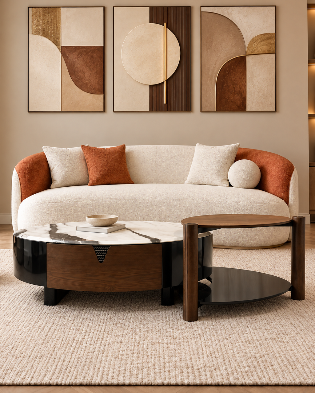 Axis Curve Centre Table for Living Room (Stainless Steel)