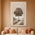 Pathway to Calm Hand painting painting for home Wall (With Outer Floater Frame) (47x31.5 Inches)