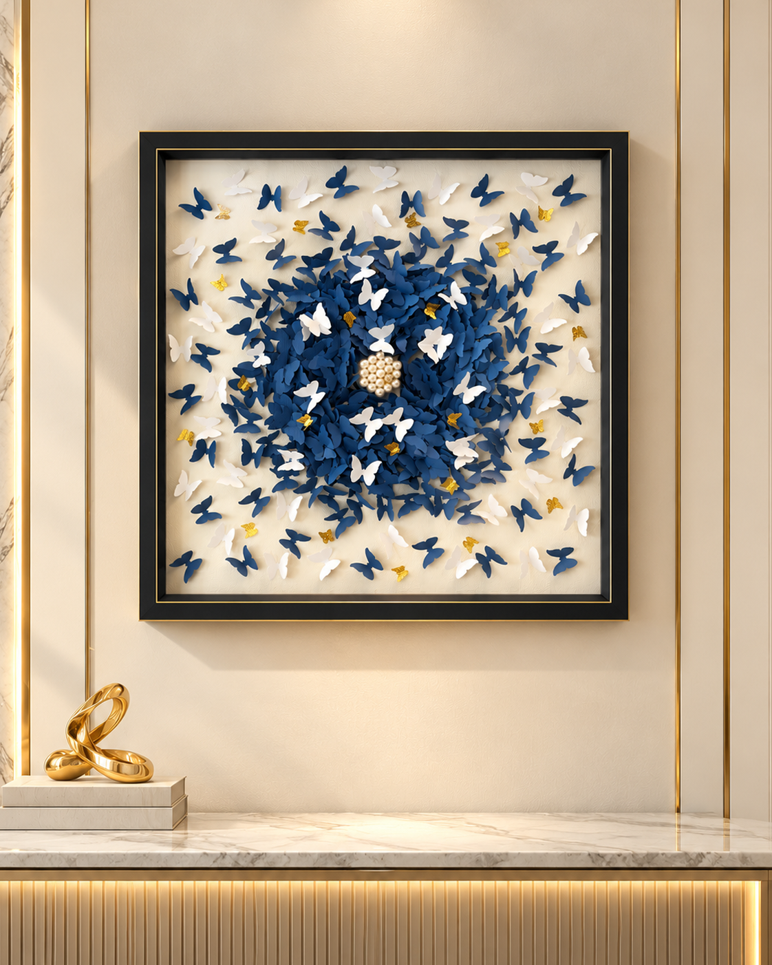 Fluttering Dreams Shadow Box Wall Decoration Item