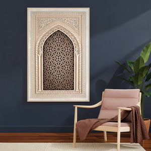 Eternal Heritage Door Hand painting painting for home Wall (With Outer Floater Frame) (47x31.5 Inches)