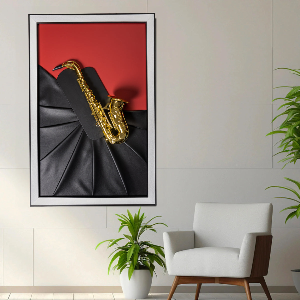 Saxophone Spotlight Pop Art Shadow Box Wall Decoration Piece