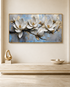 Golden Touch Magnolias Framed Crystal Glass Wall Paintings For Home & Wall Decoration items