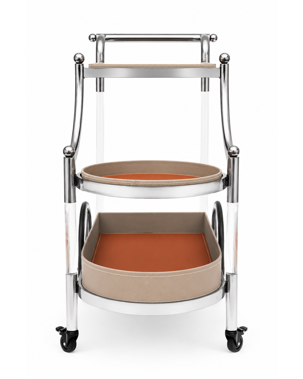 Elvane Bar Cart with Wheels