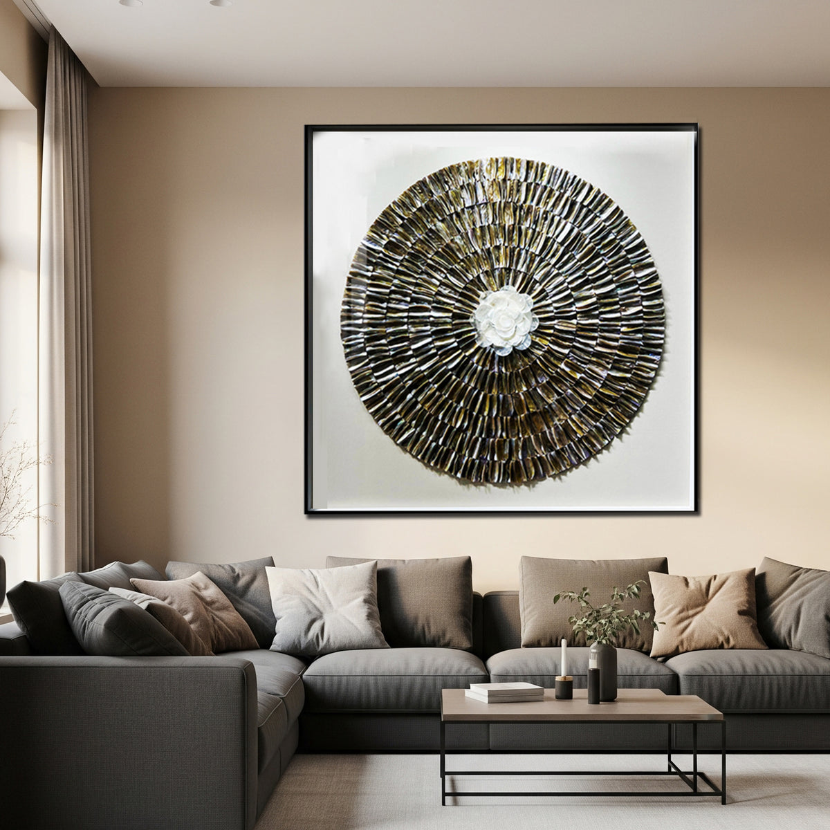 Oceanic Shell Shadow Box for Wall Decoration