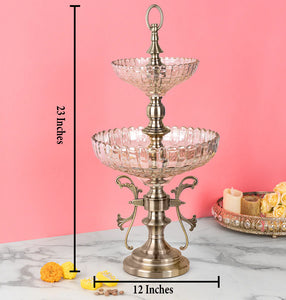 Tranquil Flame  2 Tier Serveware