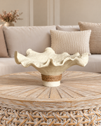 Seashell Wave Decorative Bowl & Item for Home Deocoration - Beige