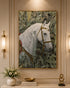 Ivory Stallion Handmade Wall Painting for Home & Wall Decoration Item ( 47x31.5 Inches )