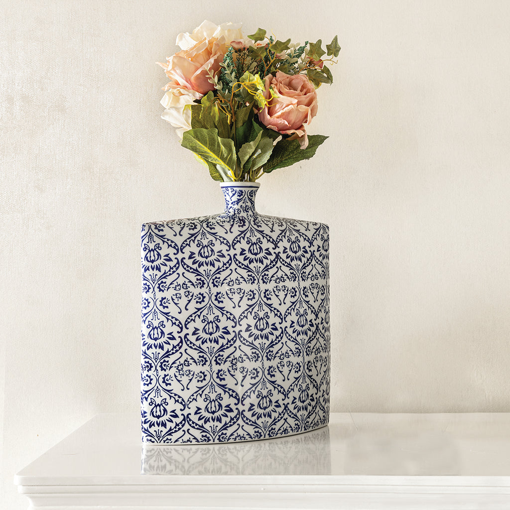 Blue Royale Decorative Vase & Items for Room Decoration (Blue Pottery)