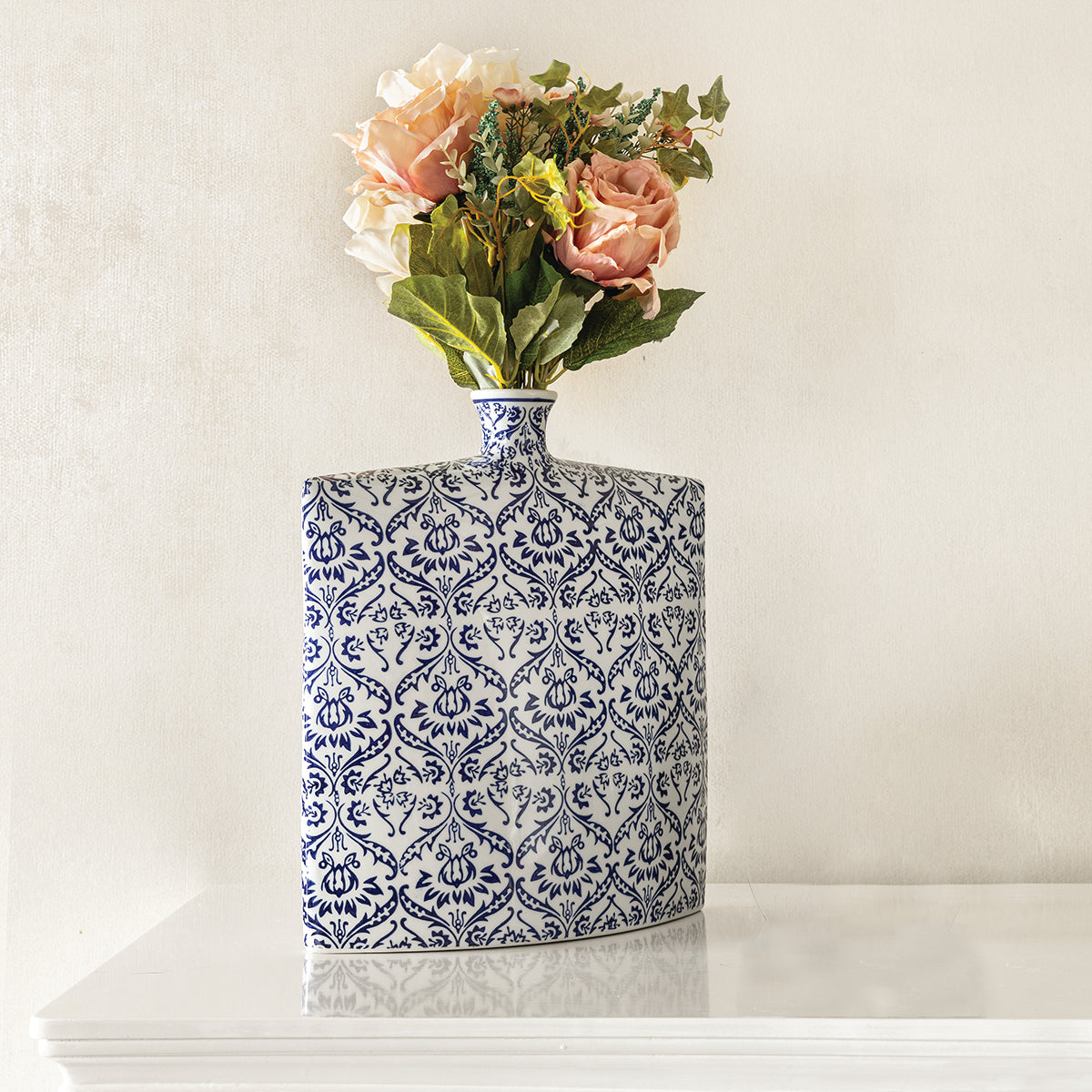 Blue Royale Decorative Vase & Items for Room Decoration (Blue Pottery)