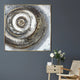Cosmic Spiral Hand Wall Painting and Item for Wall Decoration (Comes With an Outer Floater Frame) (40x40 Inches)
