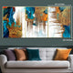 Aurora Spectrum Symphony Canvas Wall Art - Set Of 3