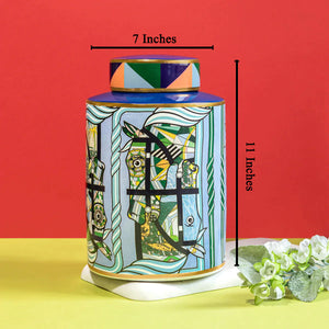 The Vibrant Song of Nature Decorative Ceramic Vase And Showpiece - Small