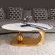 Amara Gold Base Round Accent Table - Gold (Stainless Steel) (PANDA STONE) (N)