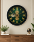 Grand Observatory Luxury Designer Silent Movement Wall Clocks for the Home With Moving Gear Mechanism Buy Wall Clock Online - Green (Steel Body)