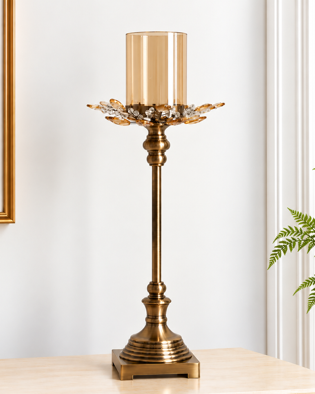 Majestic Blossom Candle Stand For Home & Item for Home Decoration - Big