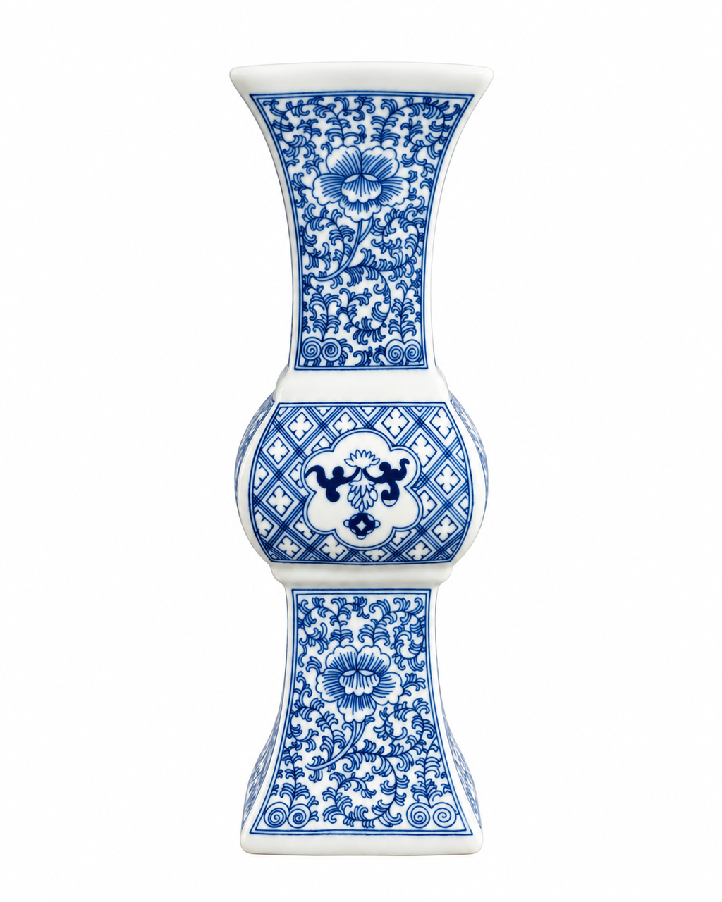 Blossom Tower Decorative Vase & Showpiece for Home & Item for Home Decoration (Blue Pottery)