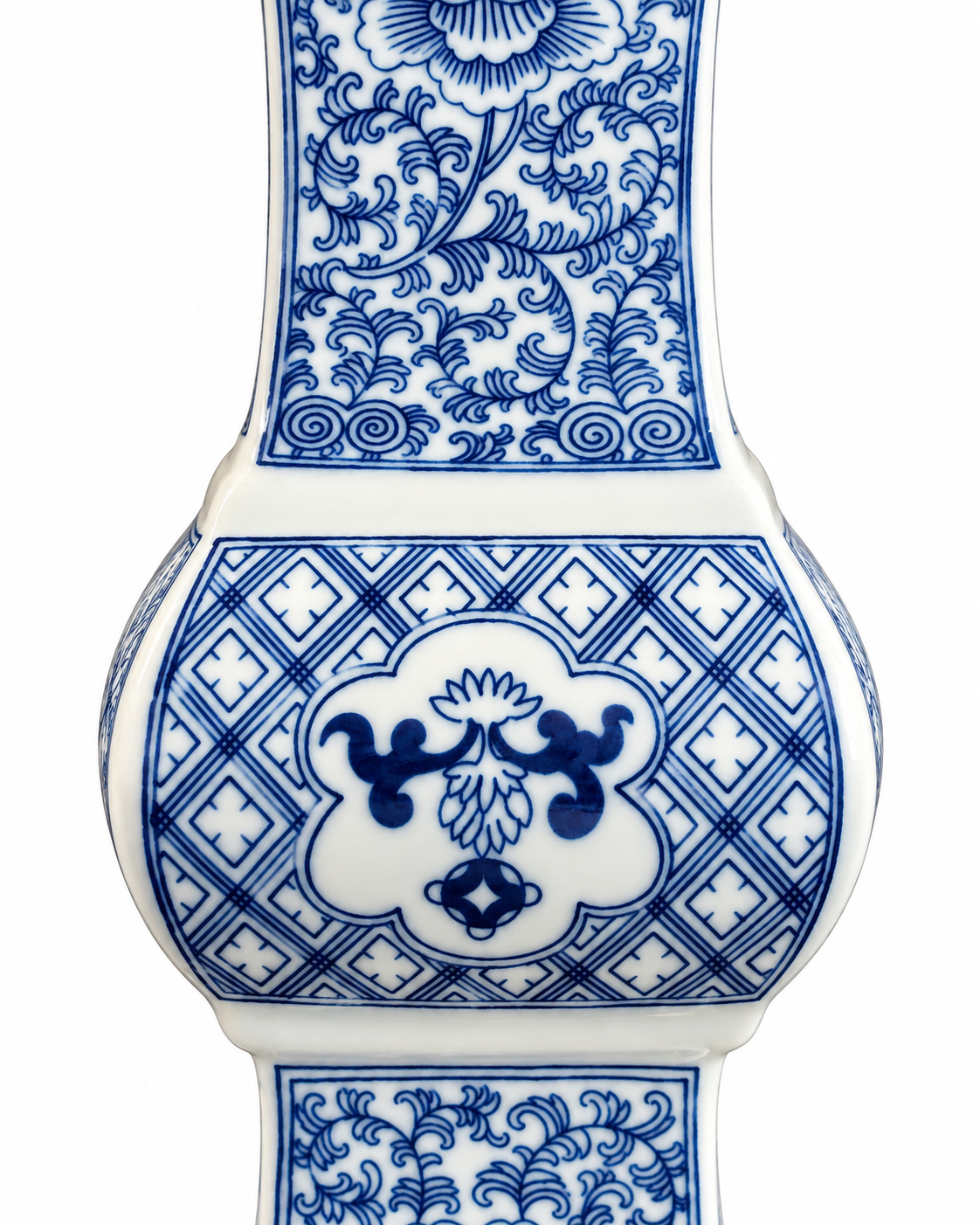 Blossom Tower Decorative Vase & Showpiece for Home & Item for Home Decoration (Blue Pottery)