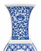 Blossom Tower Decorative Vase & Showpiece for Home & Item for Home Decoration (Blue Pottery)