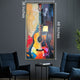 Rhythmic Hues 100% Hand Painted Wall Painting & Wall Decor Item (With outer Floater Frame)