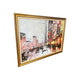 An English Evening Hand painted Wall Art (With Outer Floater Frame) (47x36 Inches) (Victorian Frame)