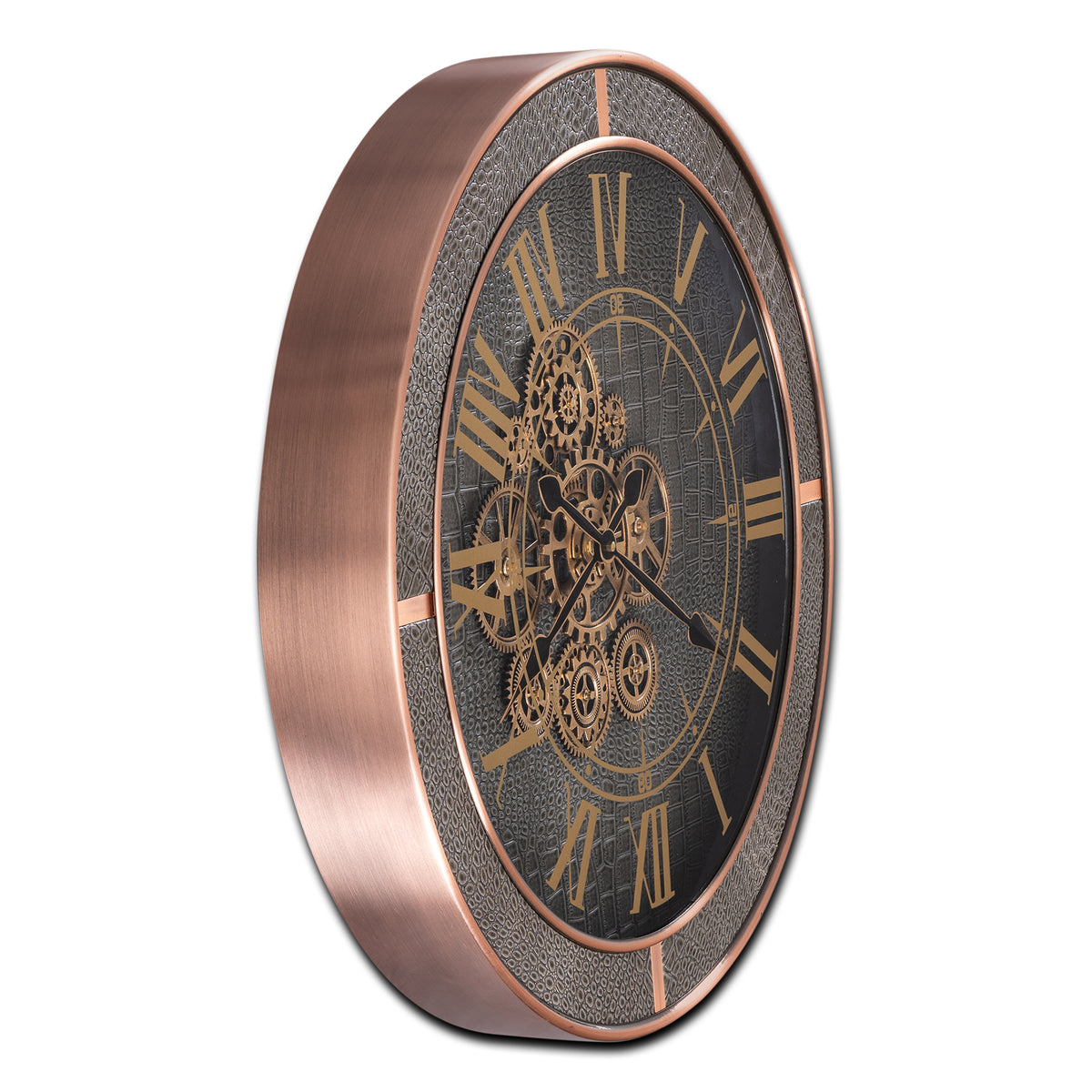Whispering Wheel Luxury Designer Watches Wall clocks for the Home With Moving Gear Mechanism Buy Wall Clock Online (Steel Body)