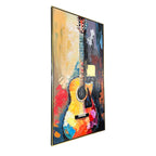 Rhythmic Hues 100% Hand Painted Wall Painting & Wall Decor Item (With outer Floater Frame)