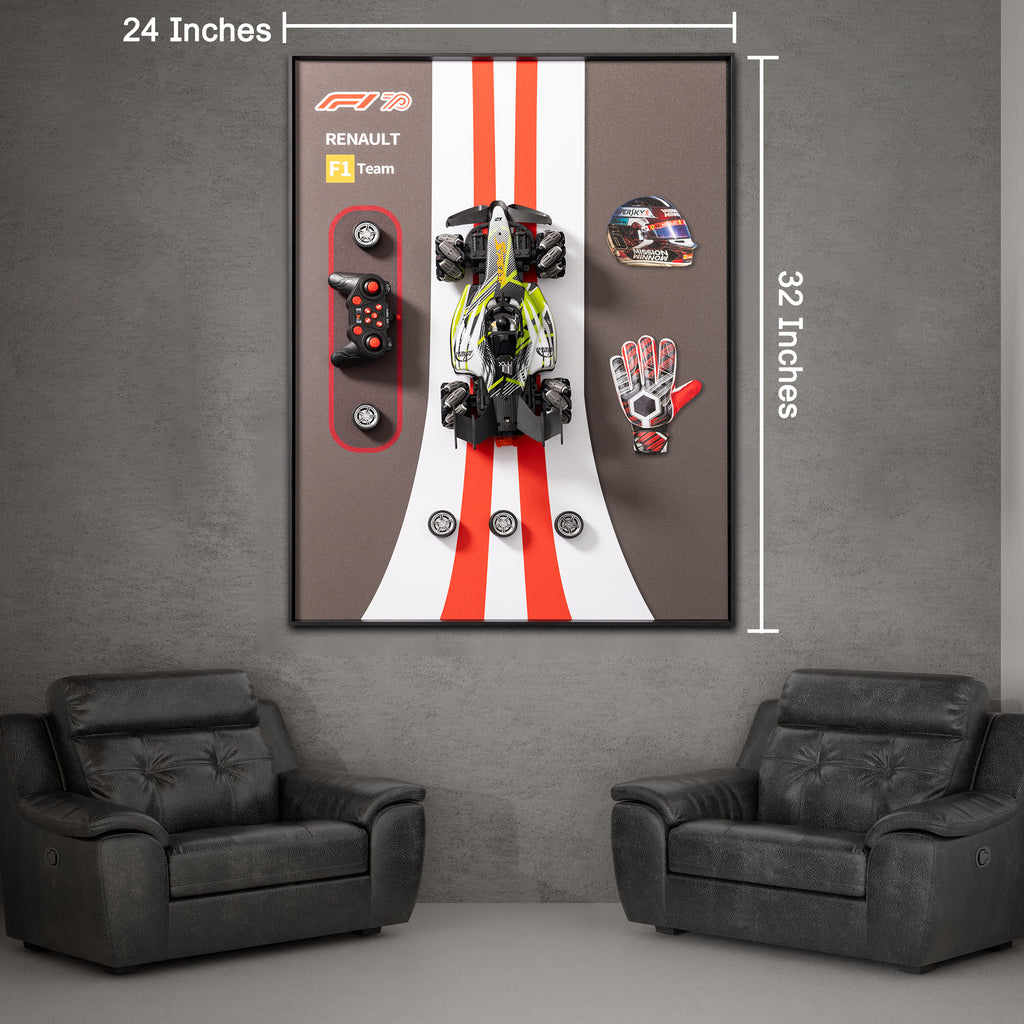 Renault F1 Victory Pop Art Shadow Box & Wall Decoration Items