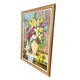 Garden Blossom Delight Hand Wall Decor Paintings for Home (With outer Floater Frame) (34x45.5 Inches) (Victorian Frame)
