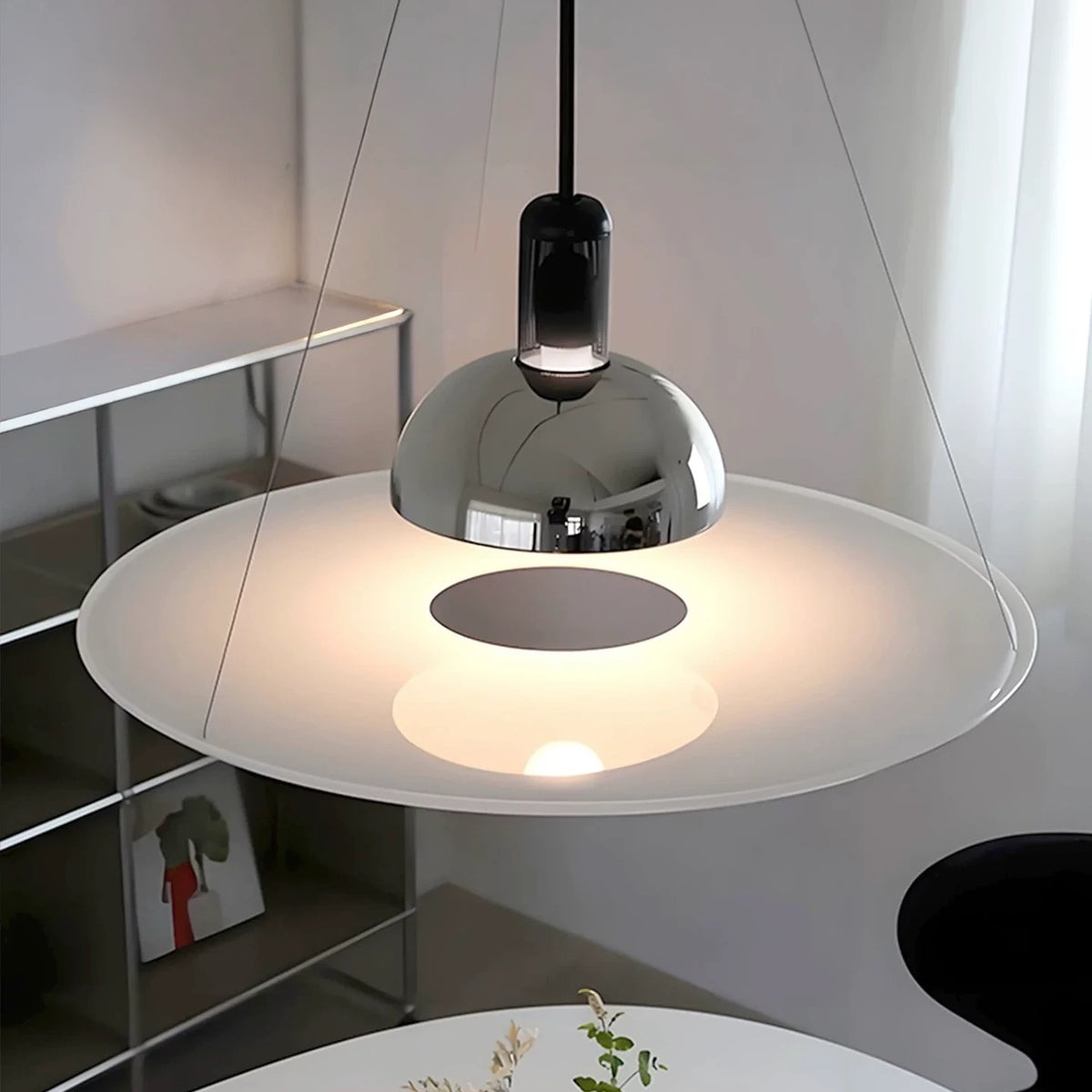 Cosmo Aura Ceiling light For Home  &  Item For Home Decoration - Chrome (Italian Designer Collection)