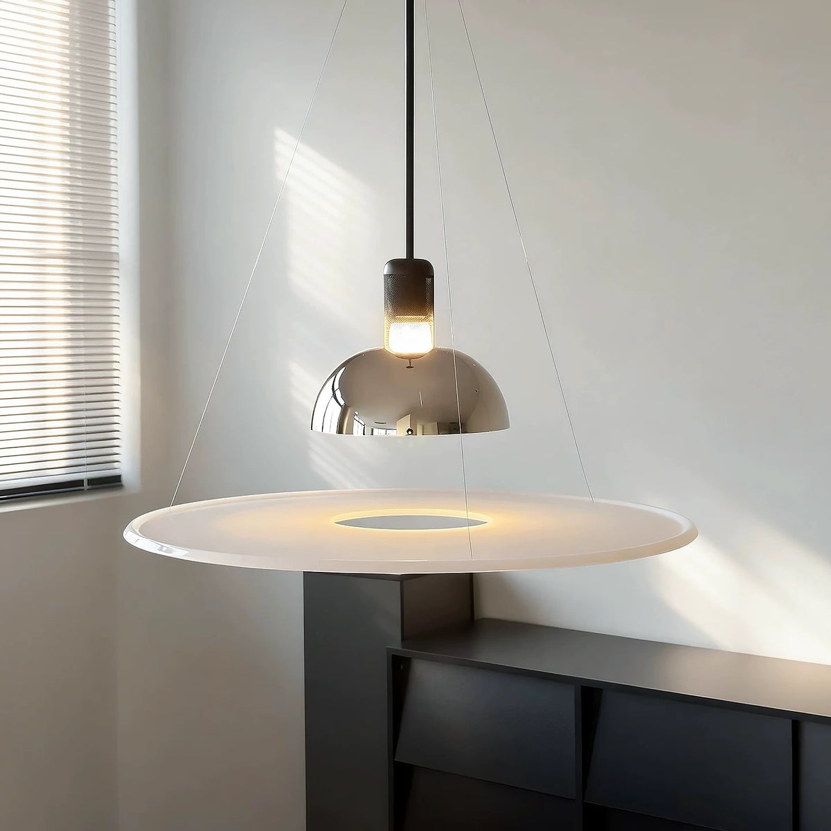 Cosmo Aura Ceiling light For Home  &  Item For Home Decoration - Chrome (Italian Designer Collection)