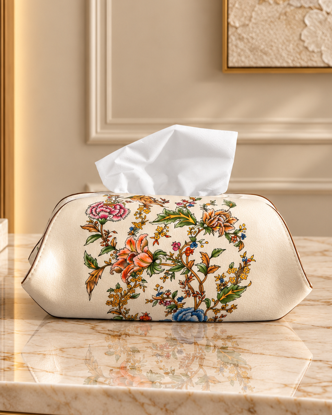 Timeless Bloom Tissue Paper Holder and Remote Holder