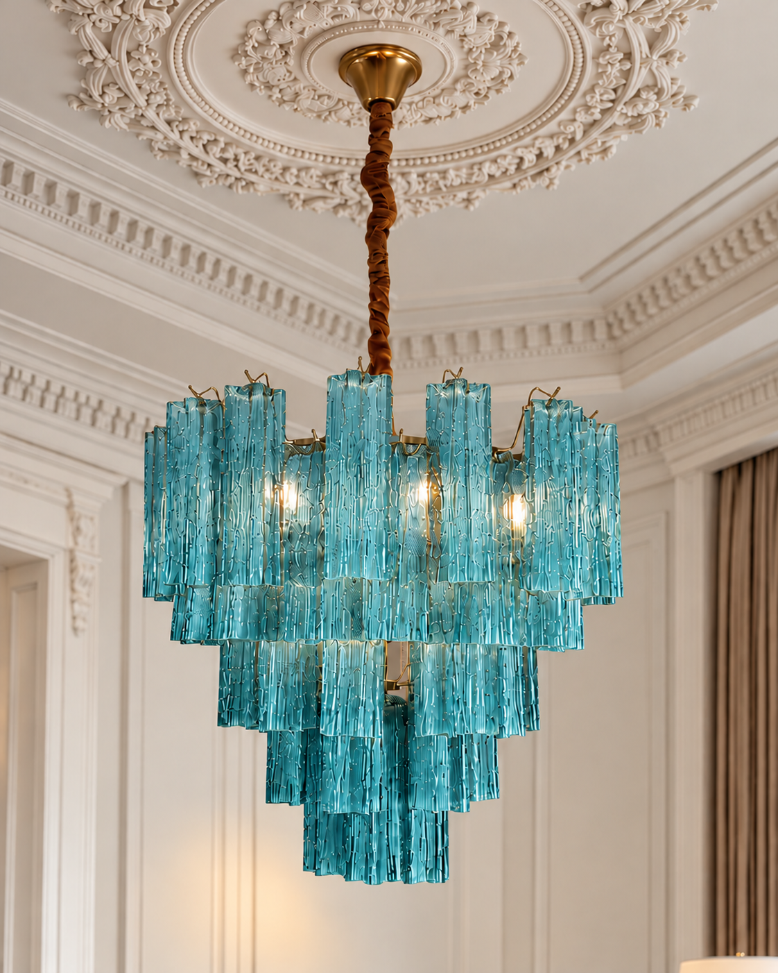 Elvaris Royale Chandelier for Home & item for Home Decoration - Blue