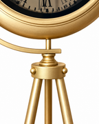 Divine Time Luxury Designer Silent Movement Standing Clock With Moving Gear Mechanism (Steel Body)