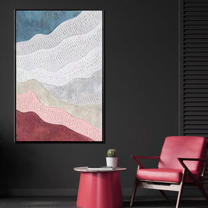 Waves of Expressio Wall Hand Paintings for Home ( 32 x 47 Inches )