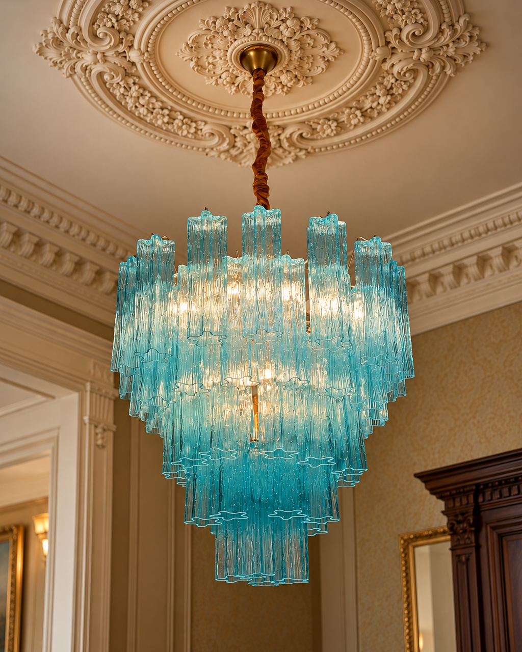 Elvaris Royale Chandelier for Home & item for Home Decoration - Blue
