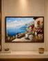 Mediterranean Paradise 100% Hand Painted Wall Art Paintings for Home & Item for Wall Decoration ( 47 x 23.5 Inches )