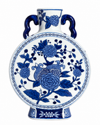 Oriental Grace Decorative Vase For Home & Item for Home Decoration (Blue Pottery )
