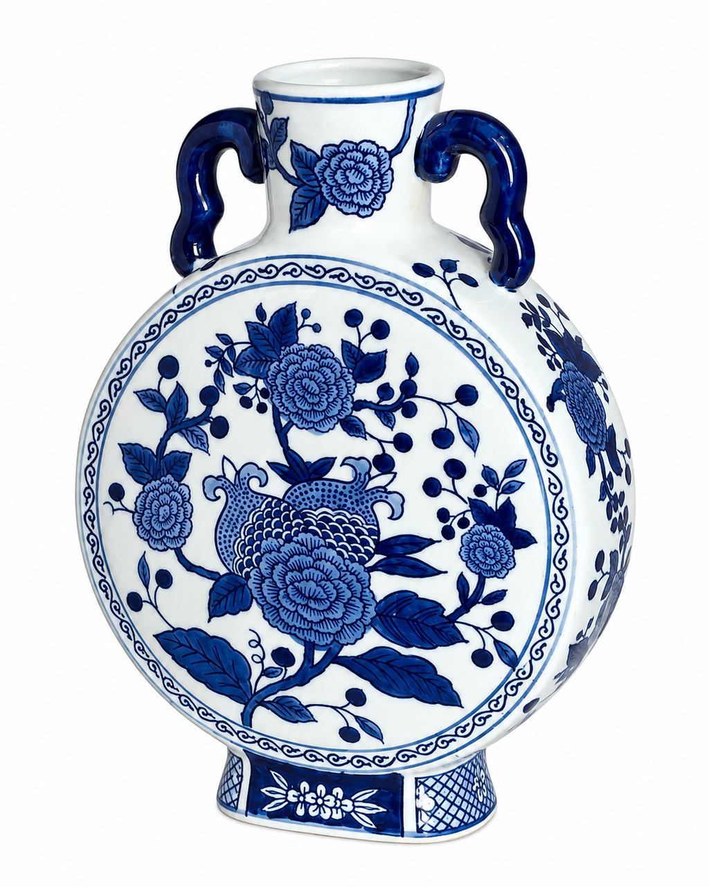 Oriental Grace Decorative Vase For Home & Item for Home Decoration (Blue Pottery )